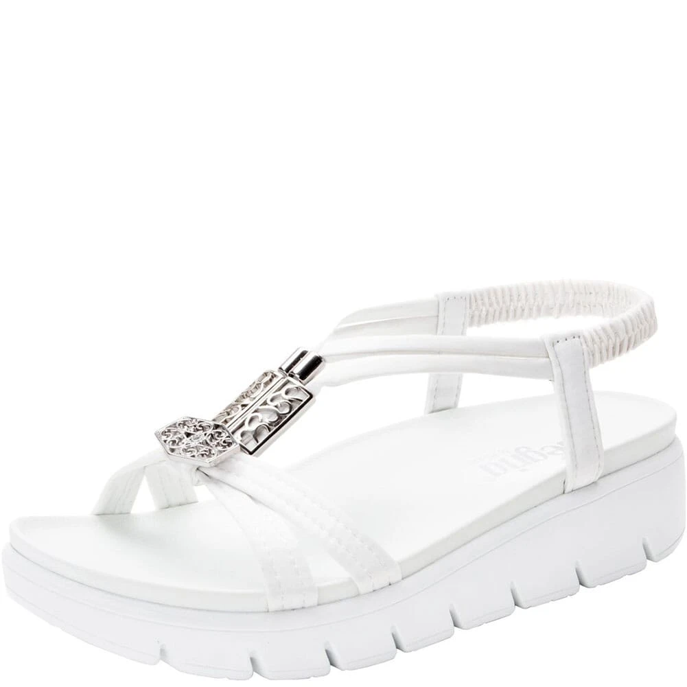 Alegria Women's Roz Vegan Strappy Sandals - White 2 Alegria Women's Roz Vegan Strappy Sandals - White - Image 2