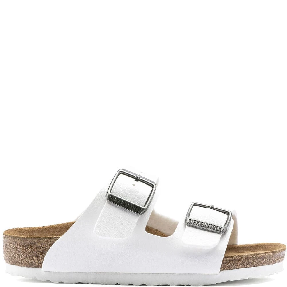 Birkenstock Arizona Kids Birko-Flor Sandals - White 2 Birkenstock Arizona Kids Birko-Flor Sandals - White - Image 2