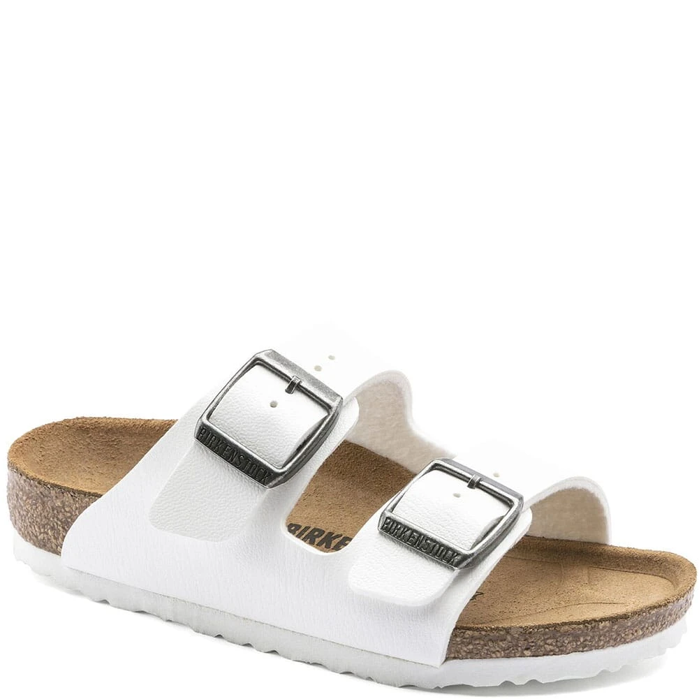 Birkenstock Arizona Kids Birko-Flor Sandals - White 5 Birkenstock Arizona Kids Birko-Flor Sandals - White - Image 5