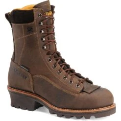 Carolina Men's 8IN WP Work Logger - Gaucho -Elliotts Boots Shop CA7022 6