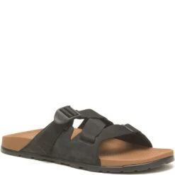 Chaco Men's Lowdown Leather Slides - Black
