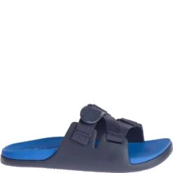 Chaco Big Kid's Chillos Slides - Active Blue -Elliotts Boots Shop CUJCH180313 2