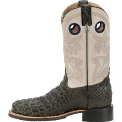 Double H Men's Caiman Print Safety Ropers - Chocolate