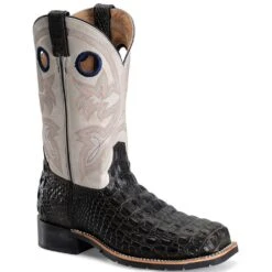 Double H Men's Caiman Print Safety Ropers - Chocolate -Elliotts Boots Shop DH5230 5