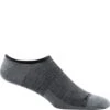 Darn Tough Men's Topless Solid No Show Hidden Socks - Gray