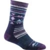 Darntough Women's Nobo Micro Crew Cushion Socks - Purple