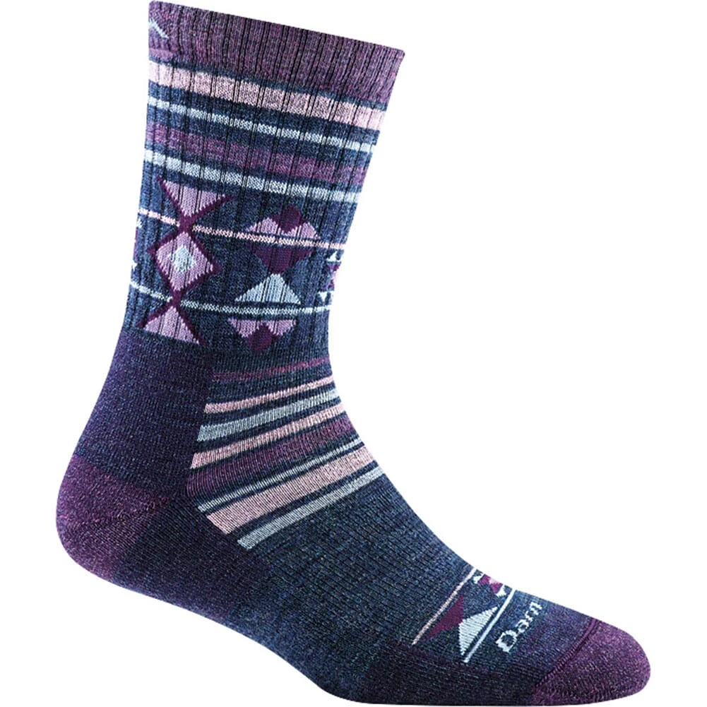 Darntough Women's Nobo Micro Crew Cushion Socks - Purple 1 Darntough Women's Nobo Micro Crew Cushion Socks - Purple