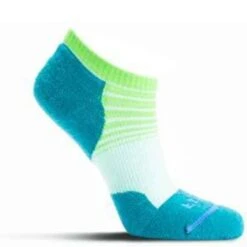 FITS Women's Tri-Stripe Light Runner Low Socks - Lucite/Biscay Bay