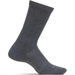 Feetures Women's Texture Cushion Crew Socks - Gray