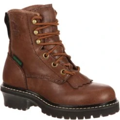Georgia Big Kids' Waterproof Loggers - Brown