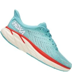 Hoka One One Women's Clifton 8 Athletic Shoes - Aquarelle -Elliotts Boots Shop HK1119394 AEBL 2