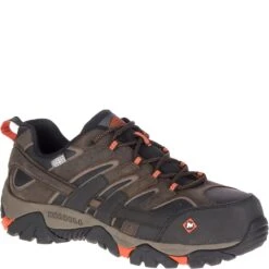 Merrell Men's Moab 2 ESD Wide Safety Shoes - Espresso -Elliotts Boots Shop J46651W 5