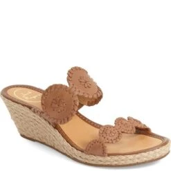 Jack Rogers Shelby Wedge Sandals - Cognac