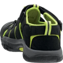 KEEN Little Kid's Newport H2 Sandals - Black/Lime Green -Elliotts Boots Shop KE1009942 3