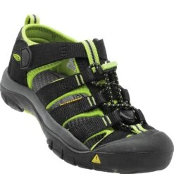 KEEN Little Kid's Newport H2 Sandals - Black/Lime Green -Elliotts Boots Shop KE1009942 6