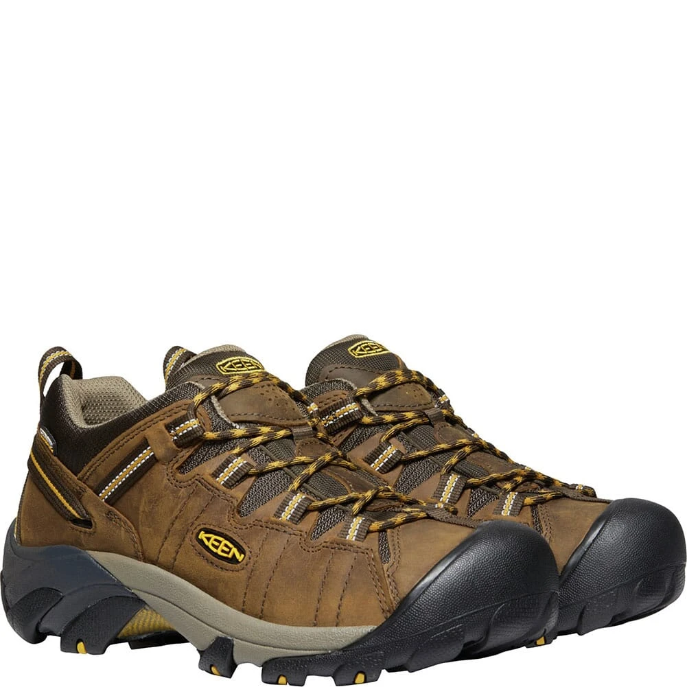 KEEN Men's Targhee II Wide Hiking Shoes - Cascade Brown/Yellow 3 KEEN Men's Targhee II Wide Hiking Shoes - Cascade Brown/Yellow - Image 3