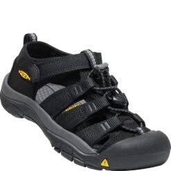 KEEN Youth Newport H2 Sandals - Black/Keen Yellow -Elliotts Boots Shop KE1022838 4