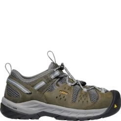 KEEN Utility Women's Atlanta Cool II ESD Safety Shoes - Gargoyle/Blue Fo -Elliotts Boots Shop KE1023220 2