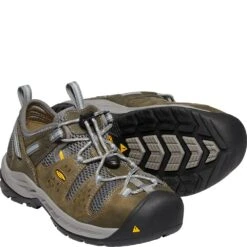 KEEN Utility Women's Atlanta Cool II ESD Safety Shoes - Gargoyle/Blue Fo -Elliotts Boots Shop KE1023220 3