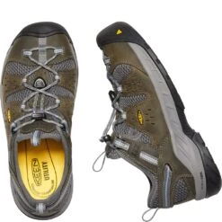 KEEN Utility Women's Atlanta Cool II ESD Safety Shoes - Gargoyle/Blue Fo -Elliotts Boots Shop KE1023220 4