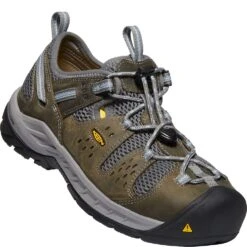 KEEN Utility Women's Atlanta Cool II ESD Safety Shoes - Gargoyle/Blue Fo -Elliotts Boots Shop KE1023220 6