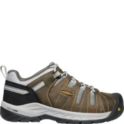 KEEN Utility Women's Flint II Safety Shoes - Cascade Brown/Surf Spray -Elliotts Boots Shop KE1023233 2