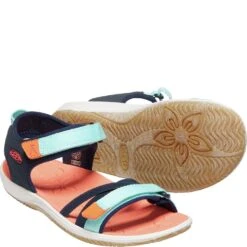 KEEN Big Kids' Verano Sandals - Black Iris/Blue Tint -Elliotts Boots Shop KE1024830 2