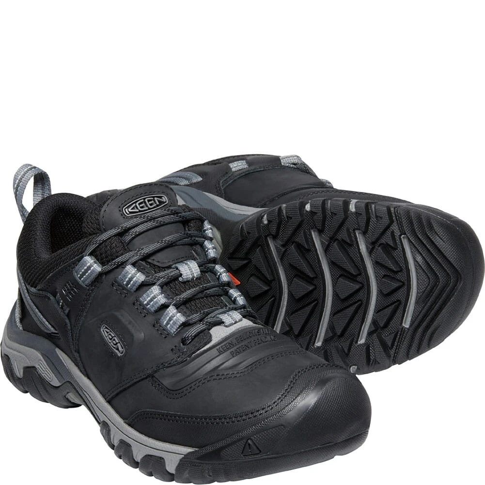 KEEN Men's Ridge Flex WP Hiking Shoes - Black/Magnet 2 KEEN Men's Ridge Flex WP Hiking Shoes - Black/Magnet - Image 2