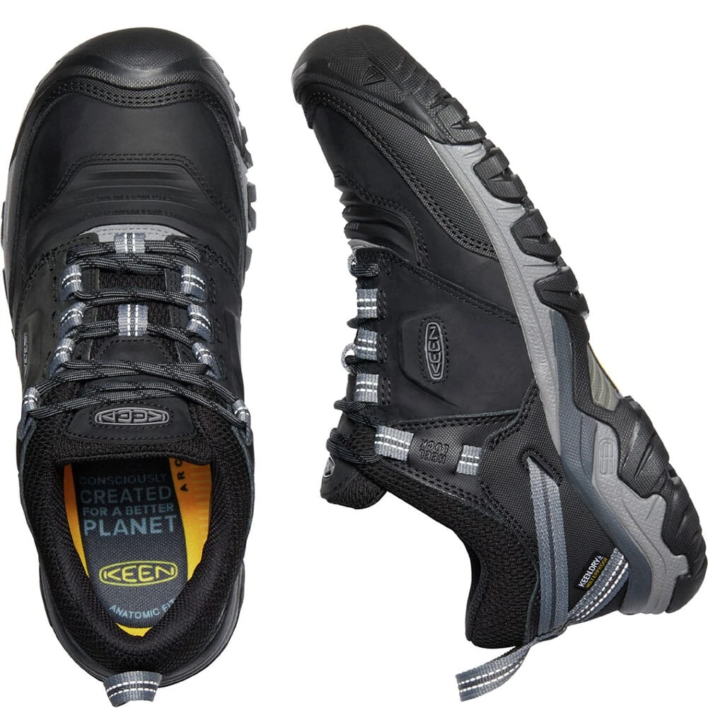 KEEN Men's Ridge Flex WP Hiking Shoes - Black/Magnet 3 KEEN Men's Ridge Flex WP Hiking Shoes - Black/Magnet - Image 3