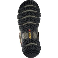 KEEN Men's Ridge Flex WP Hiking Shoes - Timberwolf/Ketchup