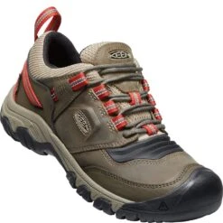 KEEN Men's Ridge Flex WP Hiking Shoes - Timberwolf/Ketchup -Elliotts Boots Shop KE1024918 4