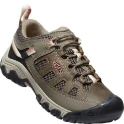KEEN Women's Targhee Vent Hiking Shoes - Stone Gray/Brick Dust -Elliotts Boots Shop KE1025165 2