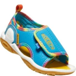 KEEN Toddlers Knotch River Open-Toe Sandals - Tie Dye/Vivid Blue -Elliotts Boots Shop KE1025663 2
