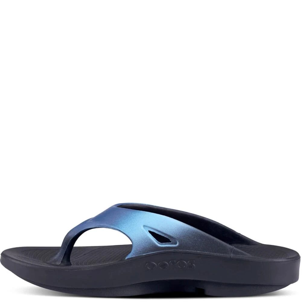 OOFOS Unisex OOriginal Sport Sandals - Black/Azul 2 OOFOS Unisex OOriginal Sport Sandals - Black/Azul - Image 2