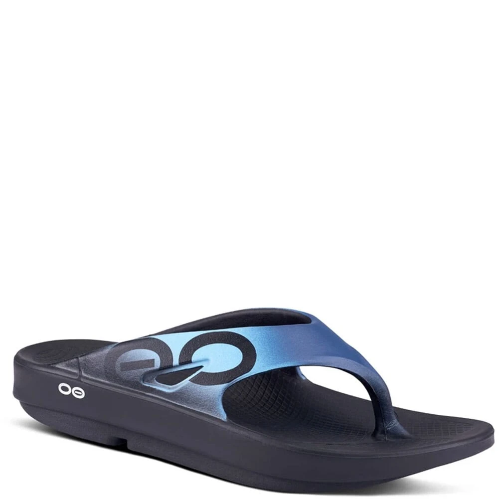 OOFOS Unisex OOriginal Sport Sandals - Black/Azul 5 OOFOS Unisex OOriginal Sport Sandals - Black/Azul - Image 5