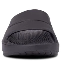 OOFOS Unisex OOAHH Slides - Black -Elliotts Boots Shop OF1100 BLK 2