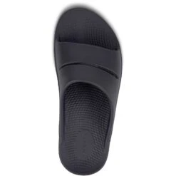 OOFOS Unisex OOAHH Slides - Black -Elliotts Boots Shop OF1100 BLK 4