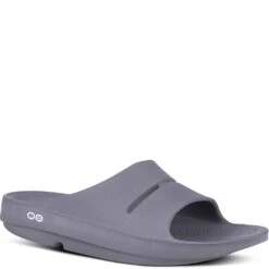 OOFOS Unisex OOAHH Slides - Slate -Elliotts Boots Shop OF1100 SLATE 3