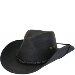 Outback Men's Bootlegger Oilskin Western Hat - Brown