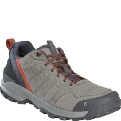 Oboz Footwear Oboz Men's Sypes Low Leather WP Hiking Shoes - Steel -Elliotts Boots Shop OZ76101 STEEL 4