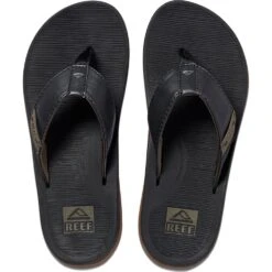 Reef Men's Santa Anna Flip Flops - Black -Elliotts Boots Shop RFCI4650 BLA 2