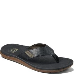 Reef Men's Santa Anna Flip Flops - Black -Elliotts Boots Shop RFCI4650 BLA 3