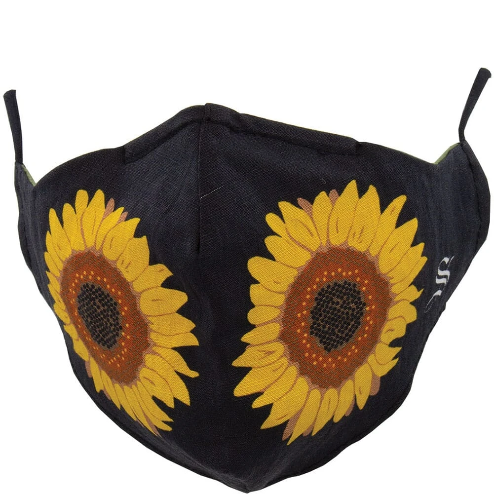 Socksmith Unisex Sunflower Face Mask - Black 1 Socksmith Unisex Sunflower Face Mask - Black