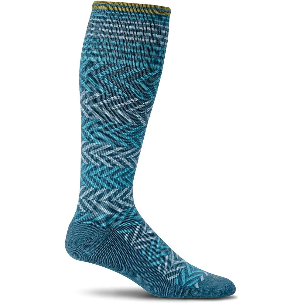Sockwell Women's Chevron Socks - Teal 1 Sockwell Women's Chevron Socks - Teal