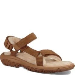Teva Women's Hurricane Shearling Sandals - Pecan 5 Teva Women's Hurricane Shearling Sandals - Pecan -Elliotts Boots Shop TV1103273 PEC 2
