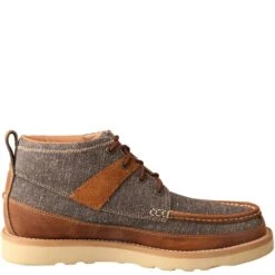 Twisted X Men's Wedge Sole Casual Shoes - Dust Brown -Elliotts Boots Shop TXMCA0018 2