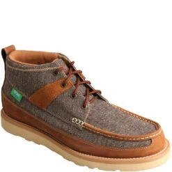Twisted X Men's Wedge Sole Casual Shoes - Dust Brown -Elliotts Boots Shop TXMCA0018 5