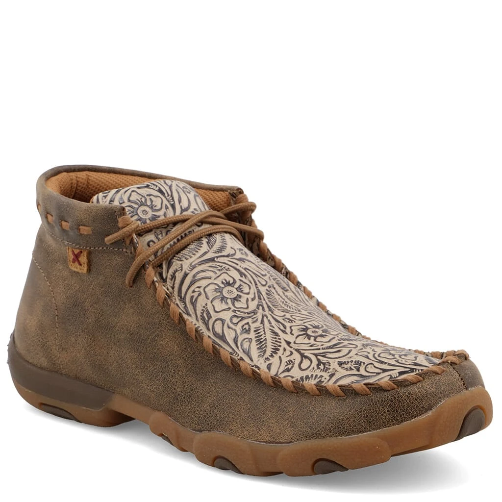 Twisted X Women's Mid Driving Moccasins - Bomber/Nude Print 2 Twisted X Women's Mid Driving Moccasins - Bomber/Nude Print - Image 2